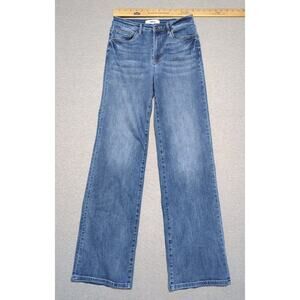 Mica Denim Jeans Women's Size 27 Blue High Rise Wide Leg Stretch